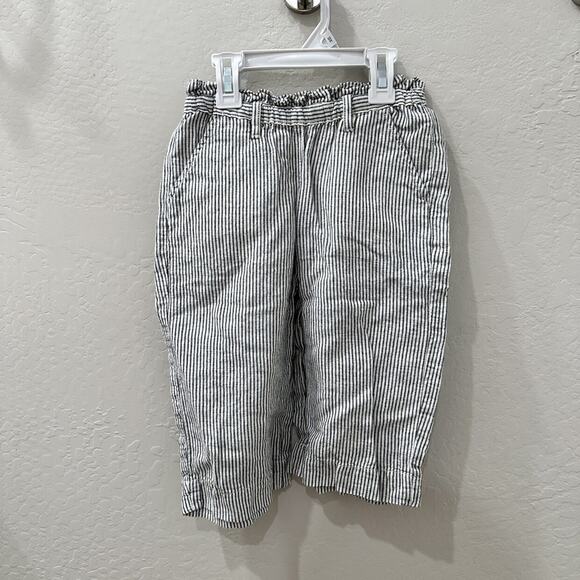 Gap Kids Dark Grey Vertical Pinstripe Cropped Pants - Picture 1 of 8